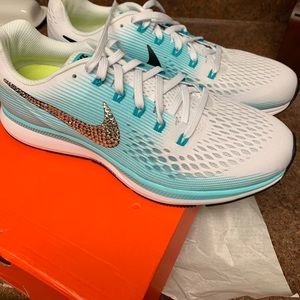 Brand new crystal embellished Nike shoes